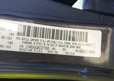 2014 Dodge Durango Limited z USA, uszkodzony, nr VIN 1C4RDHDG8EC277695